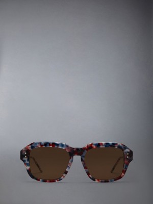 Thom Browne Acetate Square Sonnenbrille Herren Mehrfarbig | ZOL26M51842