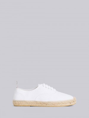 Thom Browne Canvas Espadrille Heritage Sneakers Damen Weiß | UKM86I77209