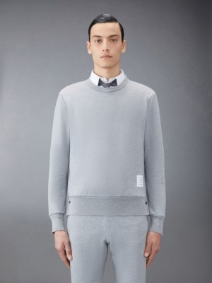 Thom Browne Classic Loopback Stripe Pullover Herren Grau | CVT38L35042