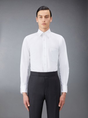 Thom Browne Classic Oxford Button-Down Hemd Herren Weiß | DLN45X25921