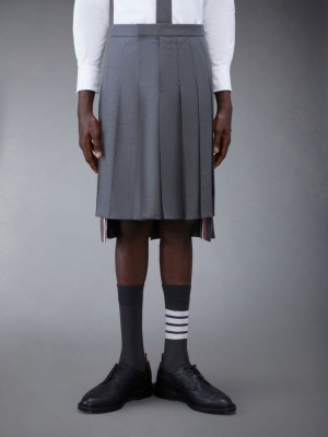 Thom Browne Classic Twill Pleated Röcke Herren Grau | QGL05O02053