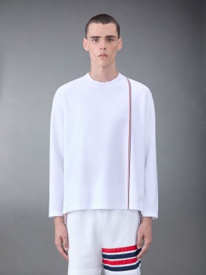 Thom Browne Jersey Oversized T-shirts Herren Weiß | NTV46Q97557