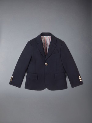Thom Browne Twill Wool Classic Jacken Jungen Blau | GHQ19O80565