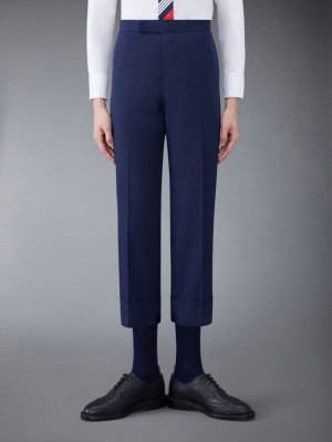 Thom Browne Typewriter Cloth Classic Backstrap Hose Herren Blau | EBW76B04872