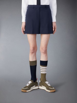 Thom Browne Typewriter Sack Kurze Hose Damen Blau | HJK72J07929