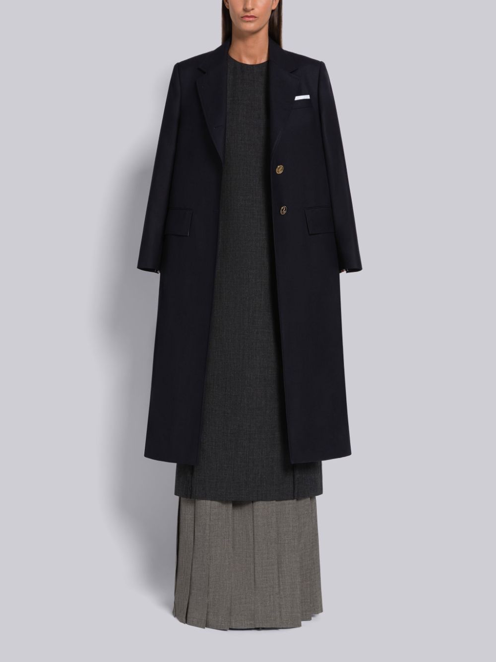 Thom Browne 2-Ply Fresco Pleated Straight Röcke Damen Grau | ZFN96J09520