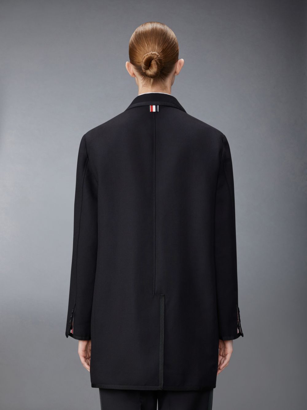 Thom Browne 3-Ply Mohair Oversized Sack Sport Mäntel Damen Schwarz | CPT50A67252