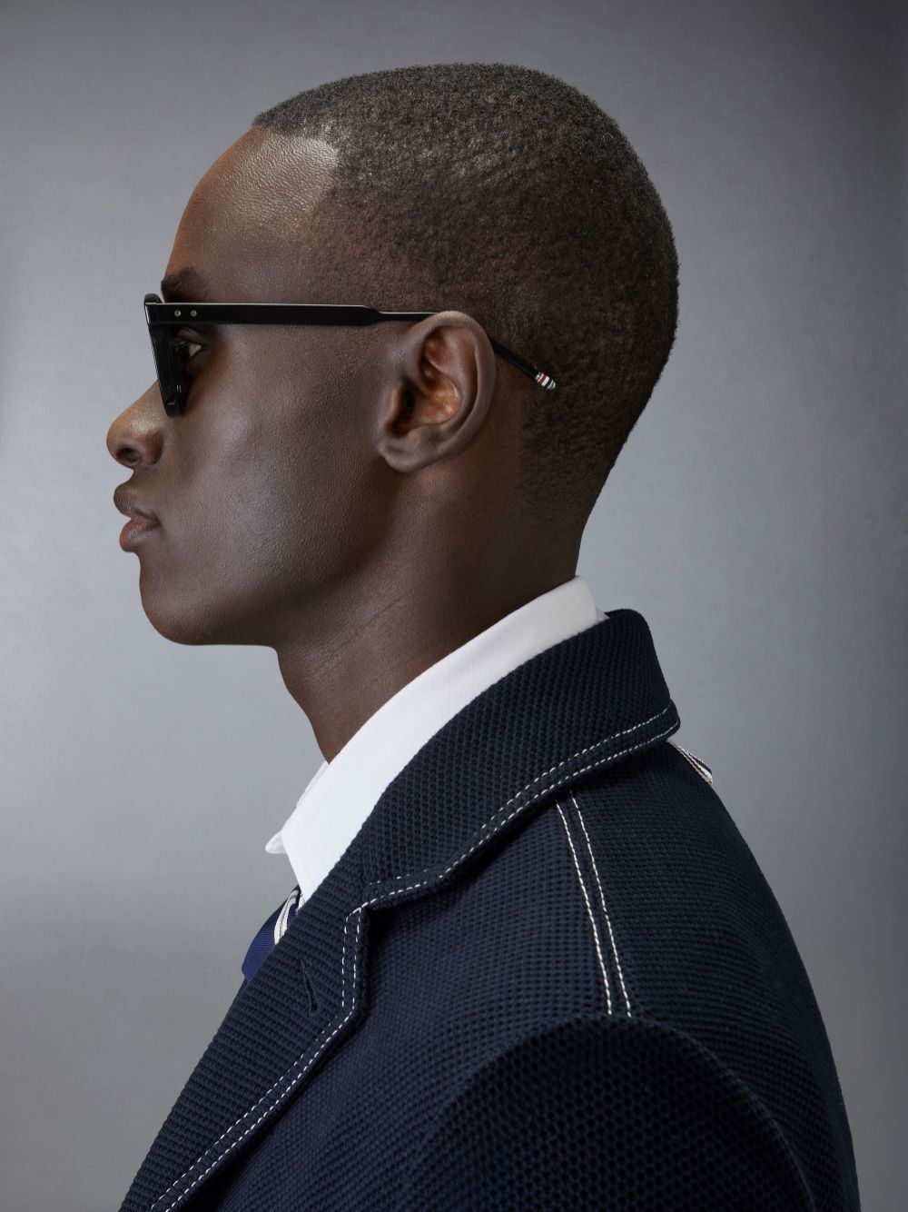 Thom Browne Acetate Rectangular Sonnenbrille Damen Schwarz | RCN43P10981