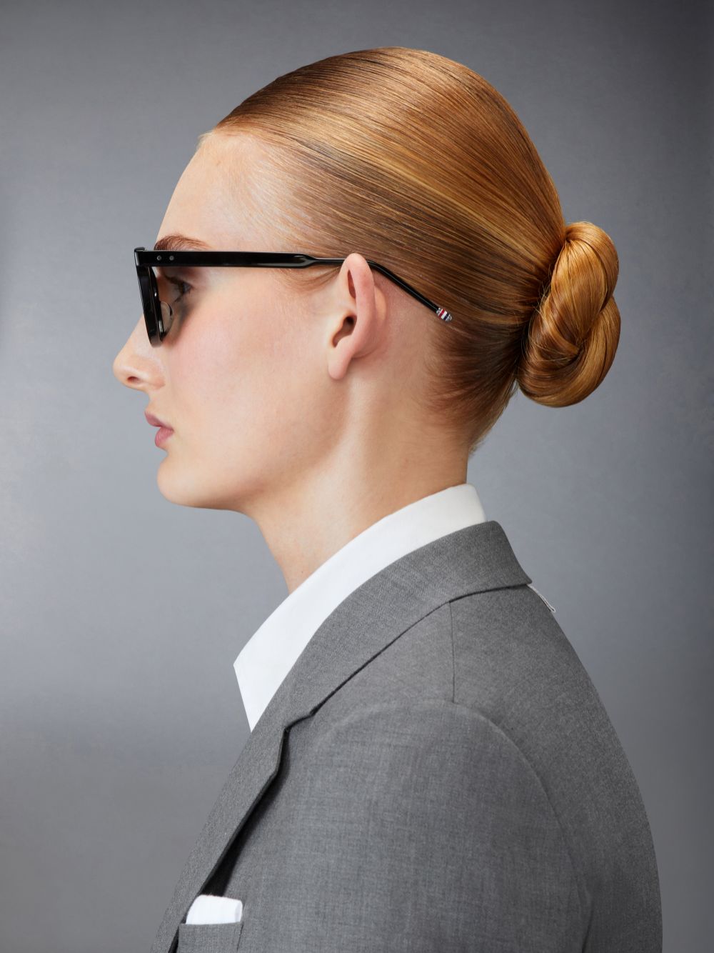 Thom Browne Acetate Rectangular Sonnenbrille Damen Schwarz | RCN43P10981