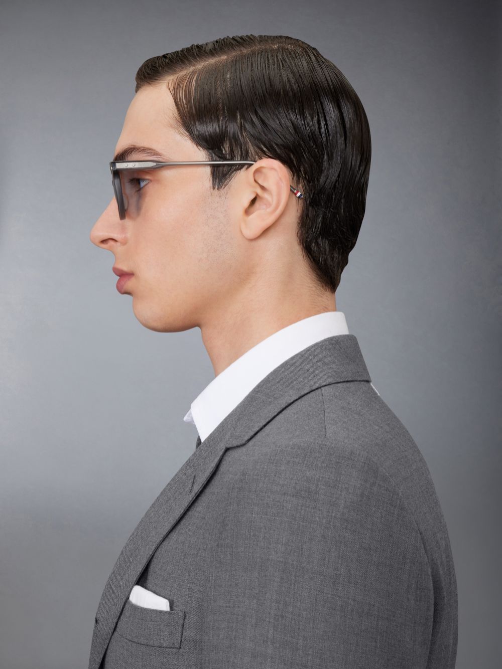 Thom Browne Acetate Round Sonnenbrille Damen Grau | IJO15D67369