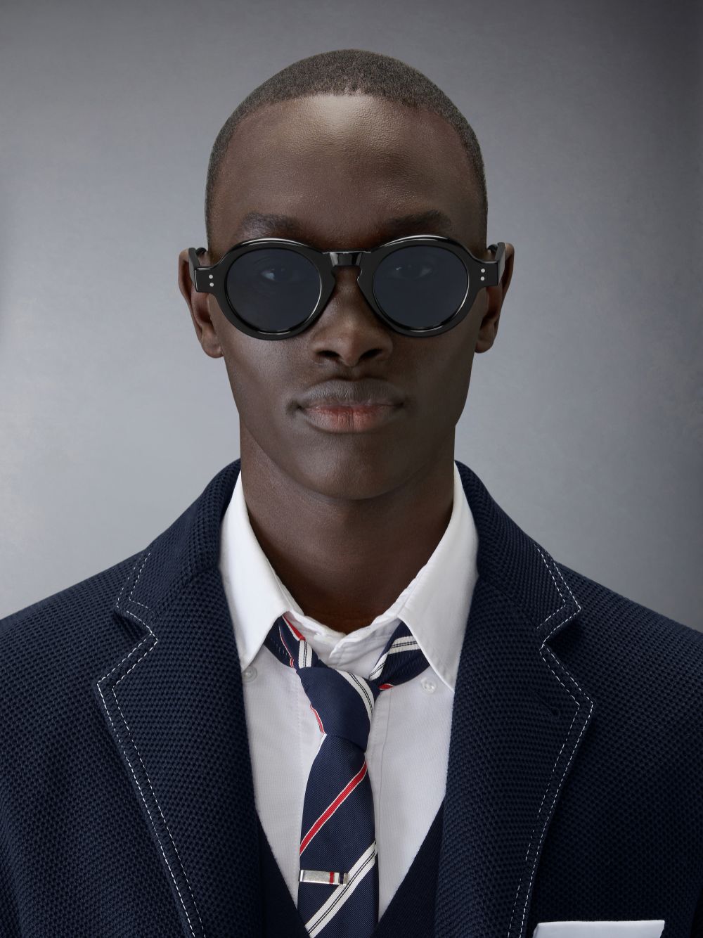 Thom Browne Acetate Round Sonnenbrille Damen Schwarz | RXG13L51330