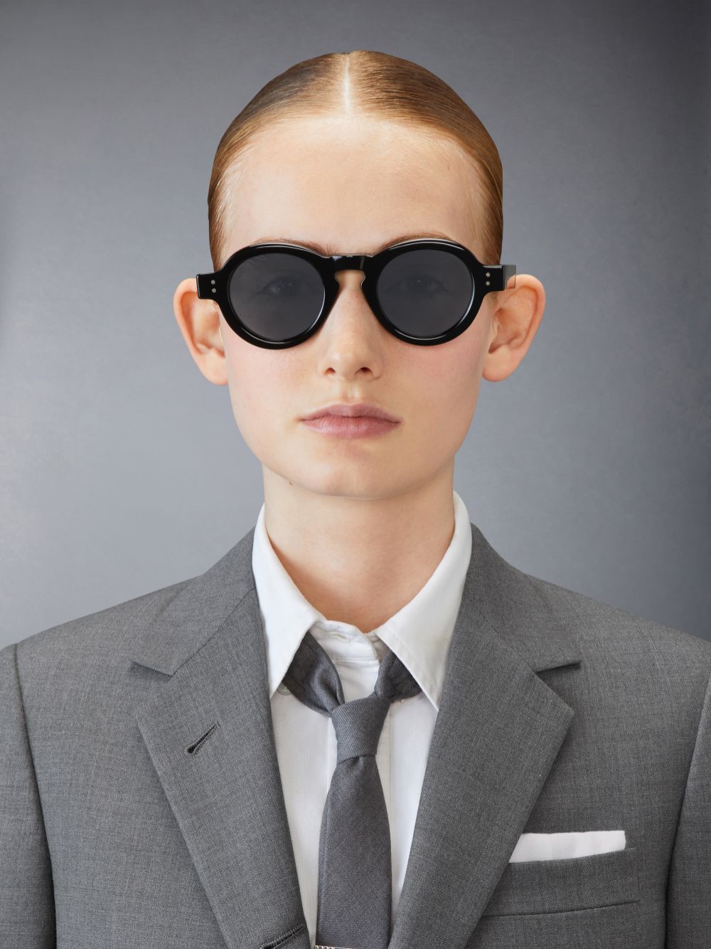 Thom Browne Acetate Round Sonnenbrille Damen Schwarz | RXG13L51330
