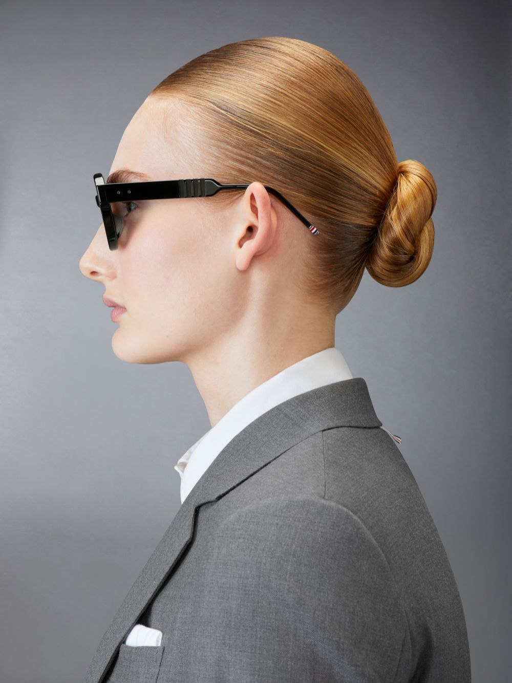 Thom Browne Acetate Round Sonnenbrille Damen Schwarz | RXG13L51330