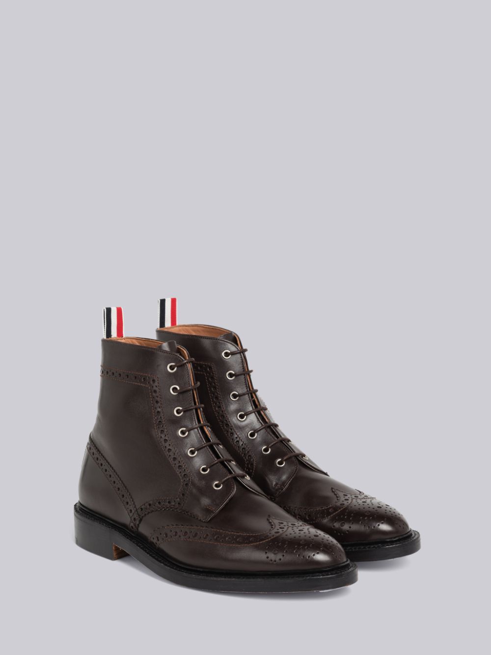 Thom Browne Box Calf Classic Wingtip Stiefel Herren Braun | WTH19C32823