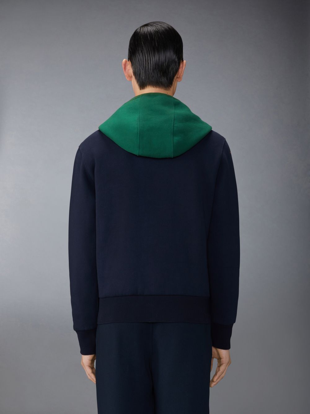 Thom Browne Brushed Color Blocked Hoodie Pullover Herren Blau | BTP47E75876