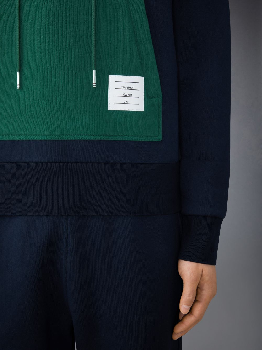 Thom Browne Brushed Color Blocked Hoodie Pullover Herren Blau | BTP47E75876