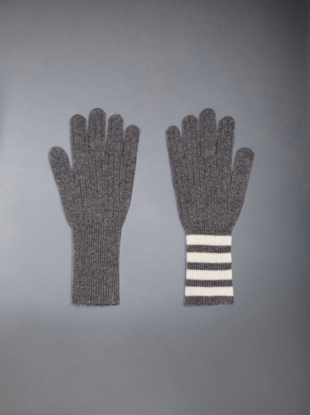 Thom Browne CASHMERE RIB 4-BAR Handschuhe Herren Grau | ZBJ95Z10382