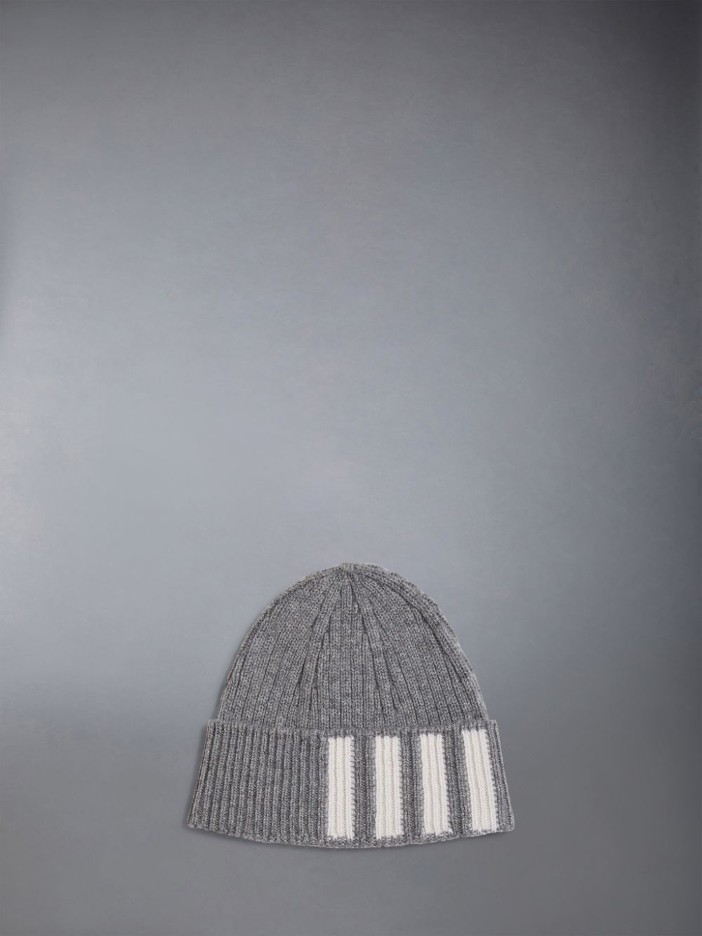 Thom Browne CASHMERE RIB 4-BAR Mütze Herren Grau | QOD11A10841