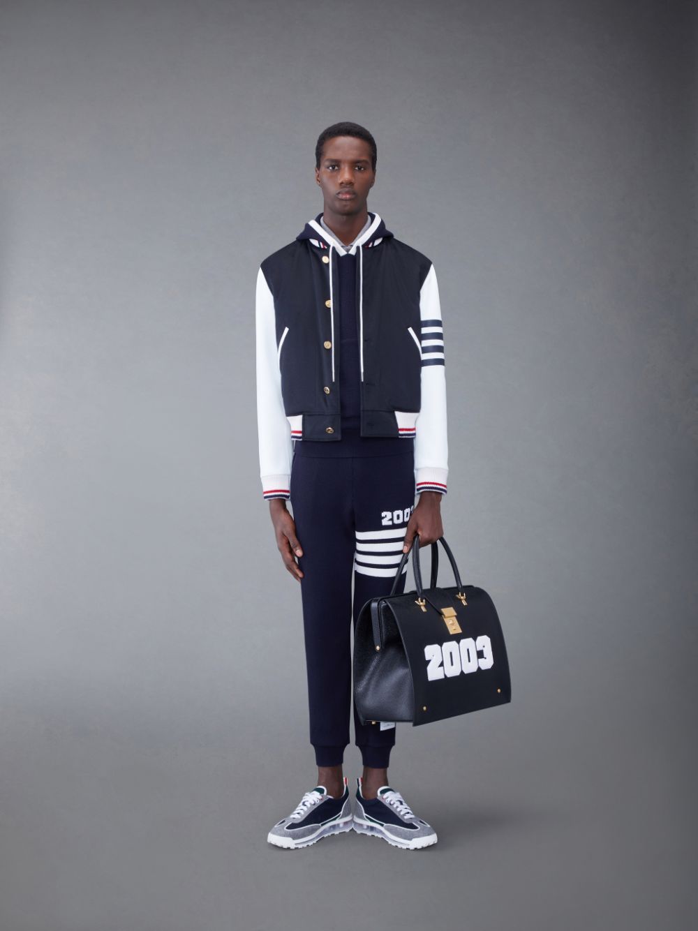 Thom Browne CASHMERE WAFFLE 2003 4-BAR Jogginghose Herren Blau | HQV03R42229