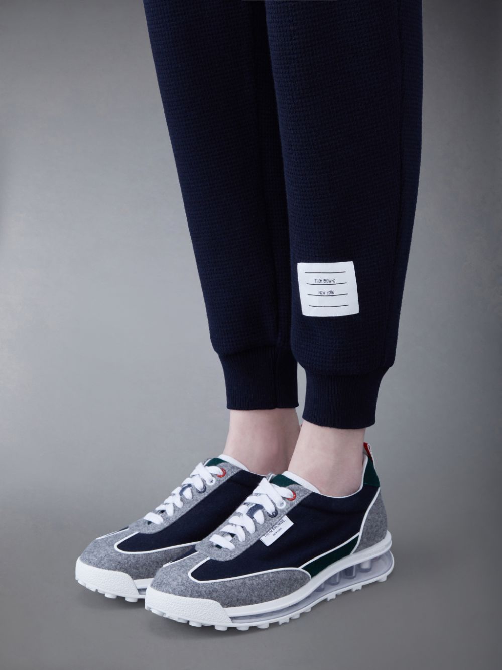 Thom Browne CASHMERE WAFFLE 2003 4-BAR Jogginghose Damen Blau | ZUY70T87871
