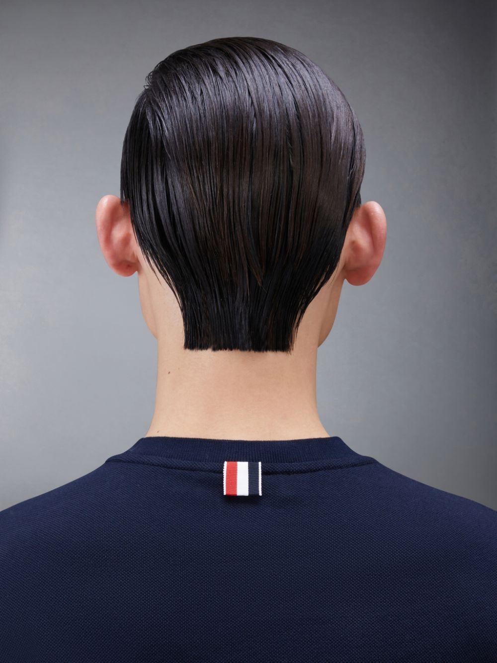 Thom Browne CLASSIC PIQUE 4-BAR T-shirts Herren Blau | ISH45B44785