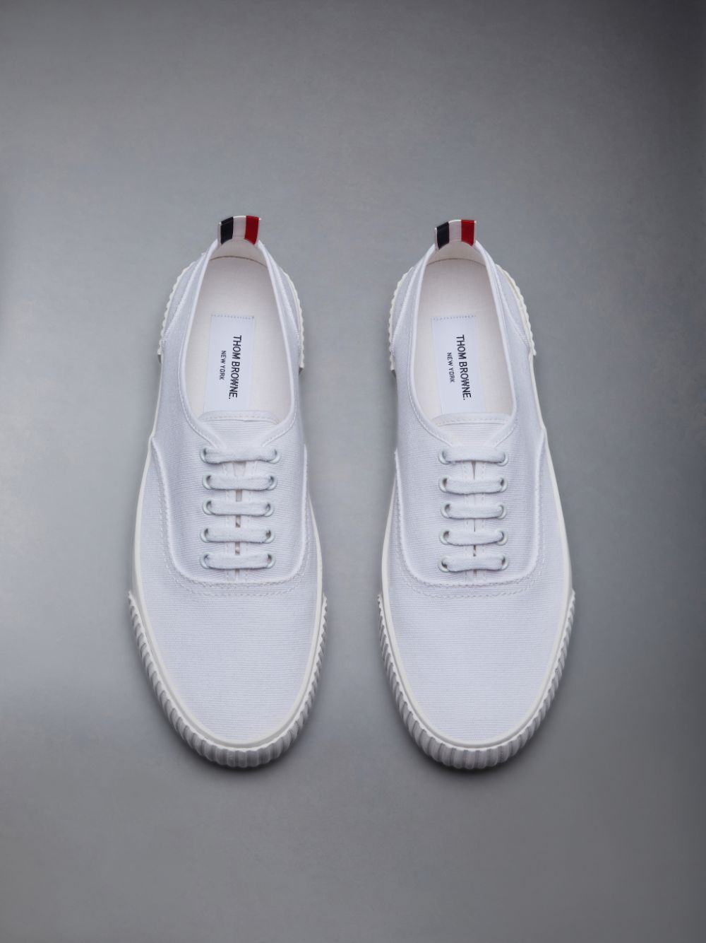 Thom Browne Canvas Heritage Sneakers Herren Weiß | PEZ59T29441