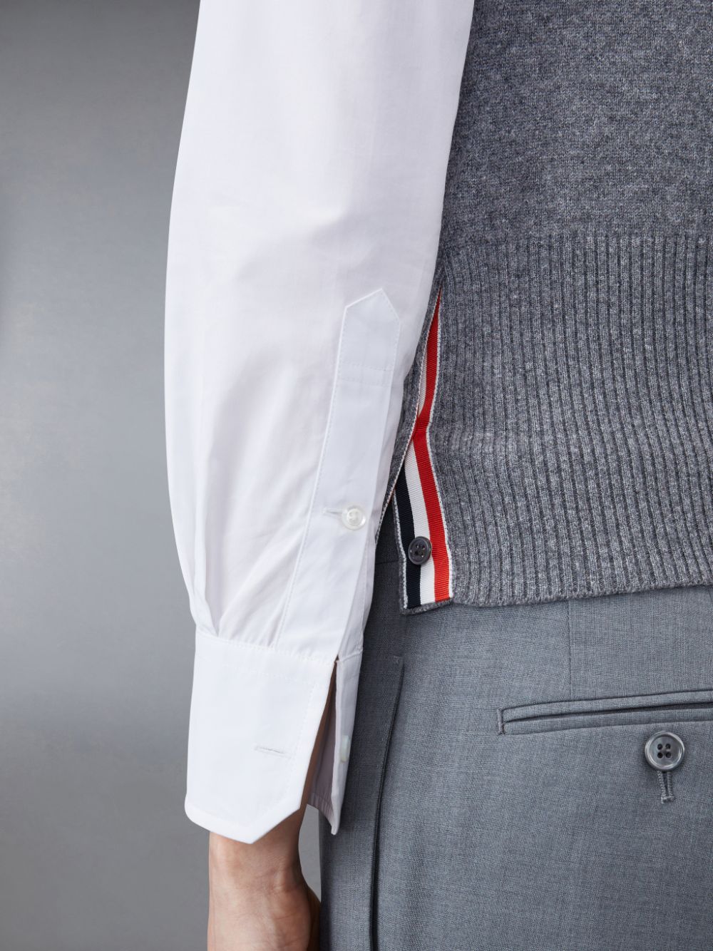 Thom Browne Cashmere 4-Bar Classic Shell Top Weste Damen Grau | VVG91Z12662