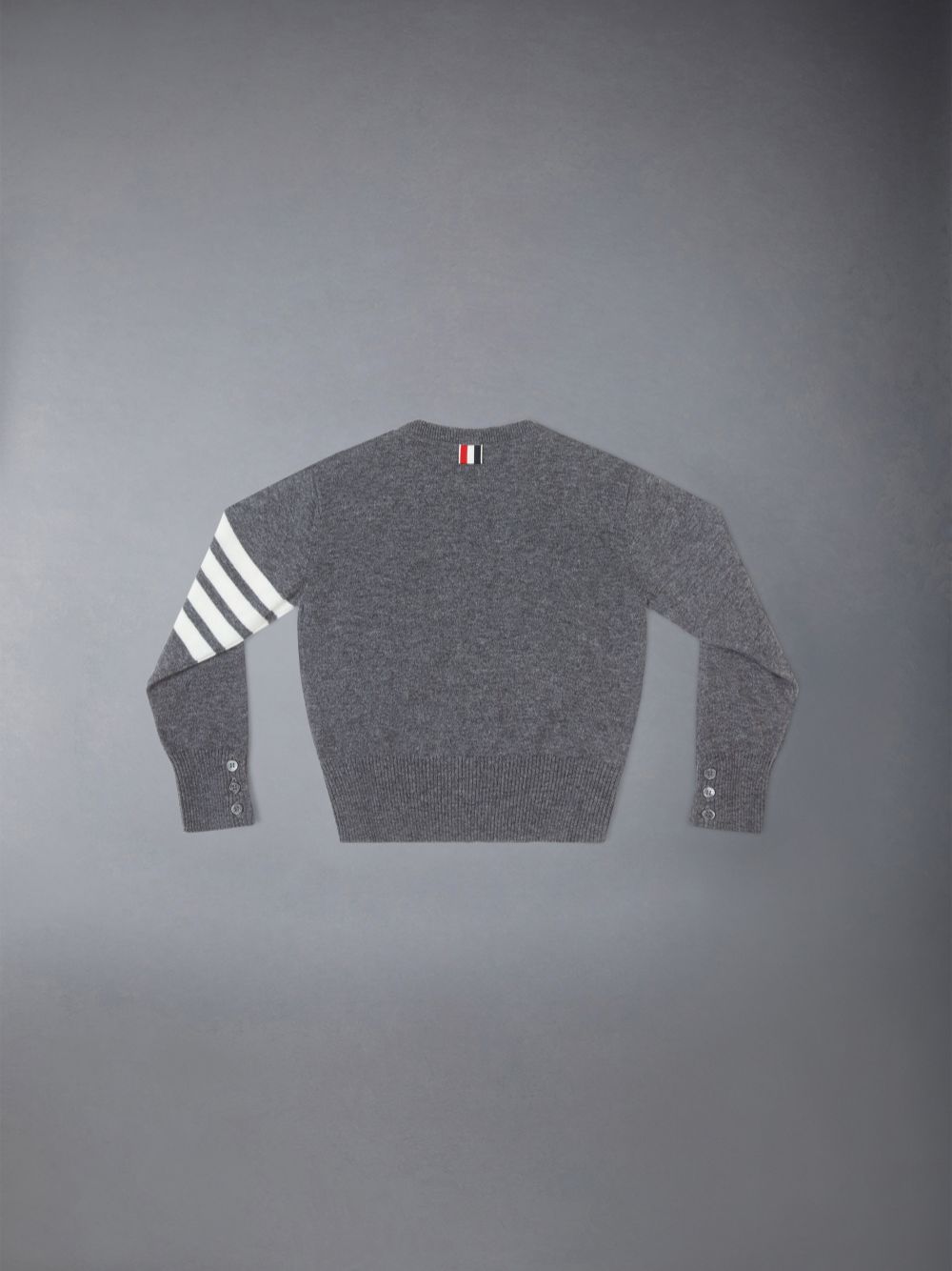 Thom Browne Cashmere 4-Bar Crewneck Pullover Mädchen Grau | WAN01I89335