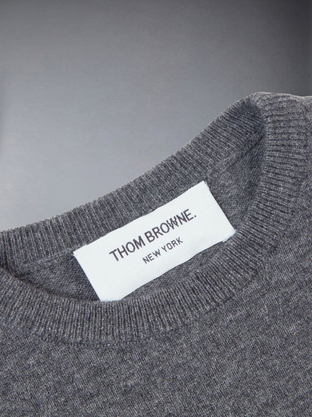 Thom Browne Cashmere 4-Bar Crewneck Pullover Mädchen Grau | WAN01I89335