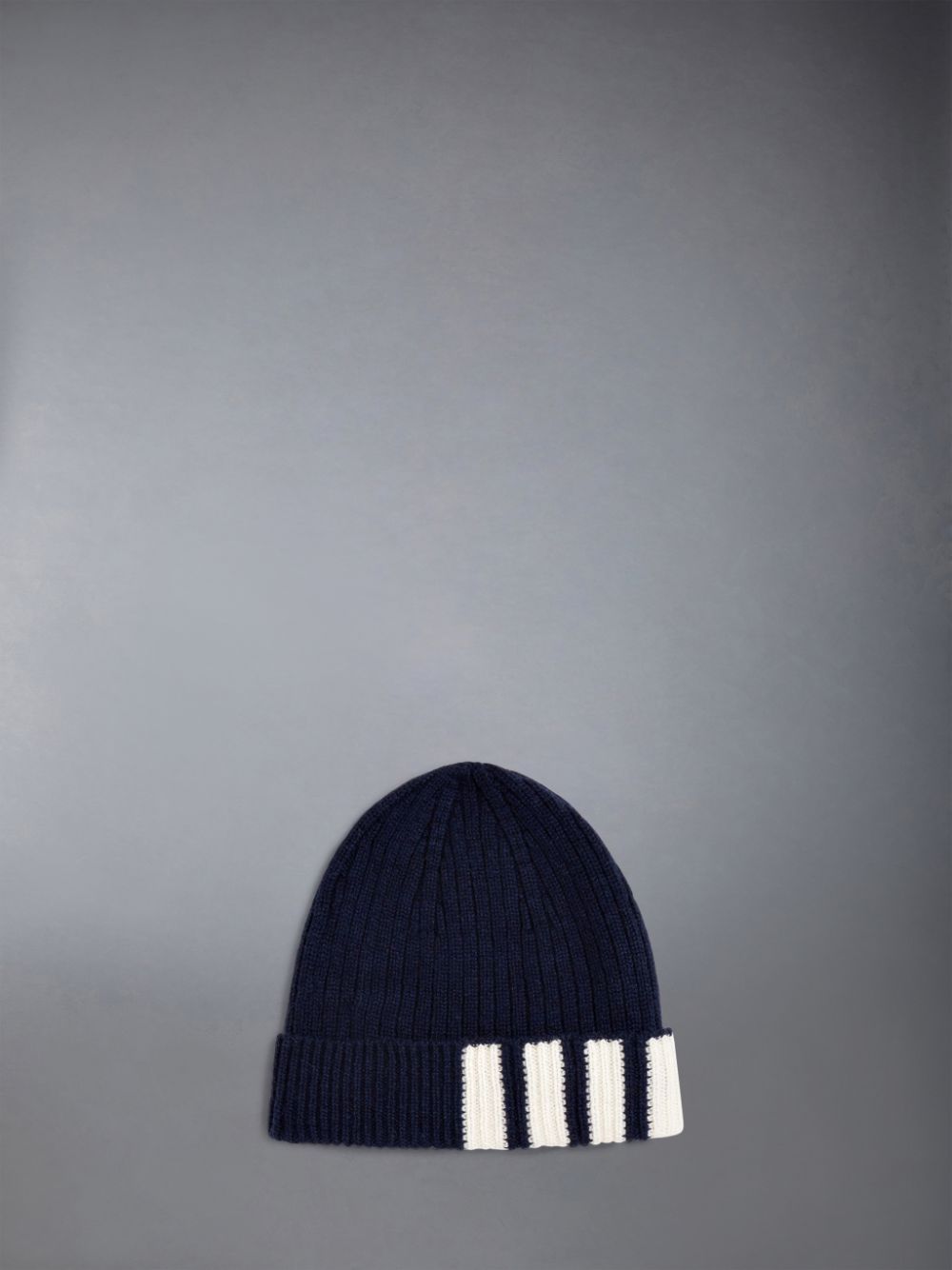 Thom Browne Cashmere 4-Bar Cuff Mütze Herren Navy | EMY49N23567