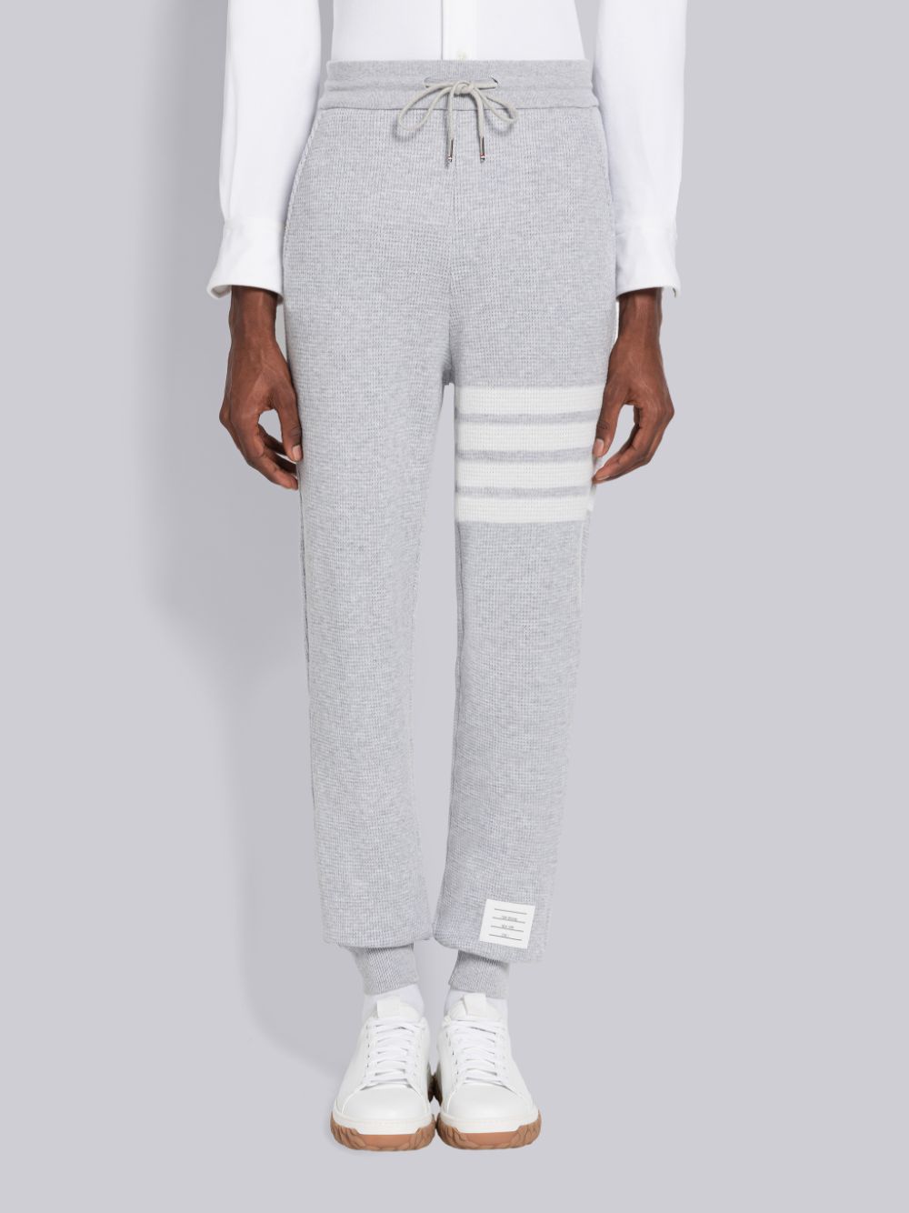 Thom Browne Cashmere Waffle 4-Bar Jogginghose Herren Grau | JLV82K19285