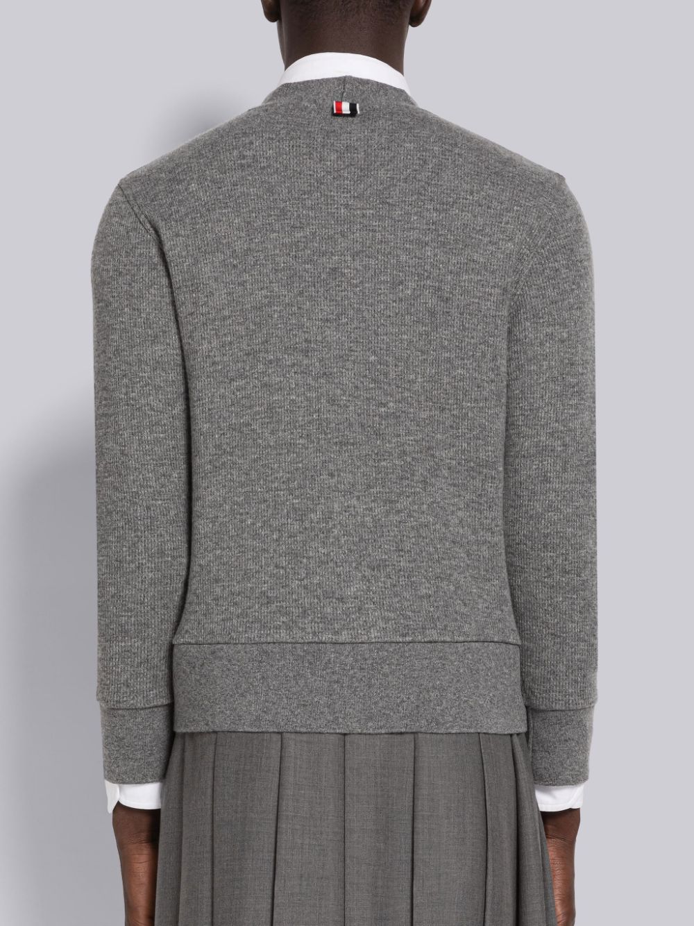 Thom Browne Cashmere Waffle Strickjacke Herren Grau | RIT39L53454