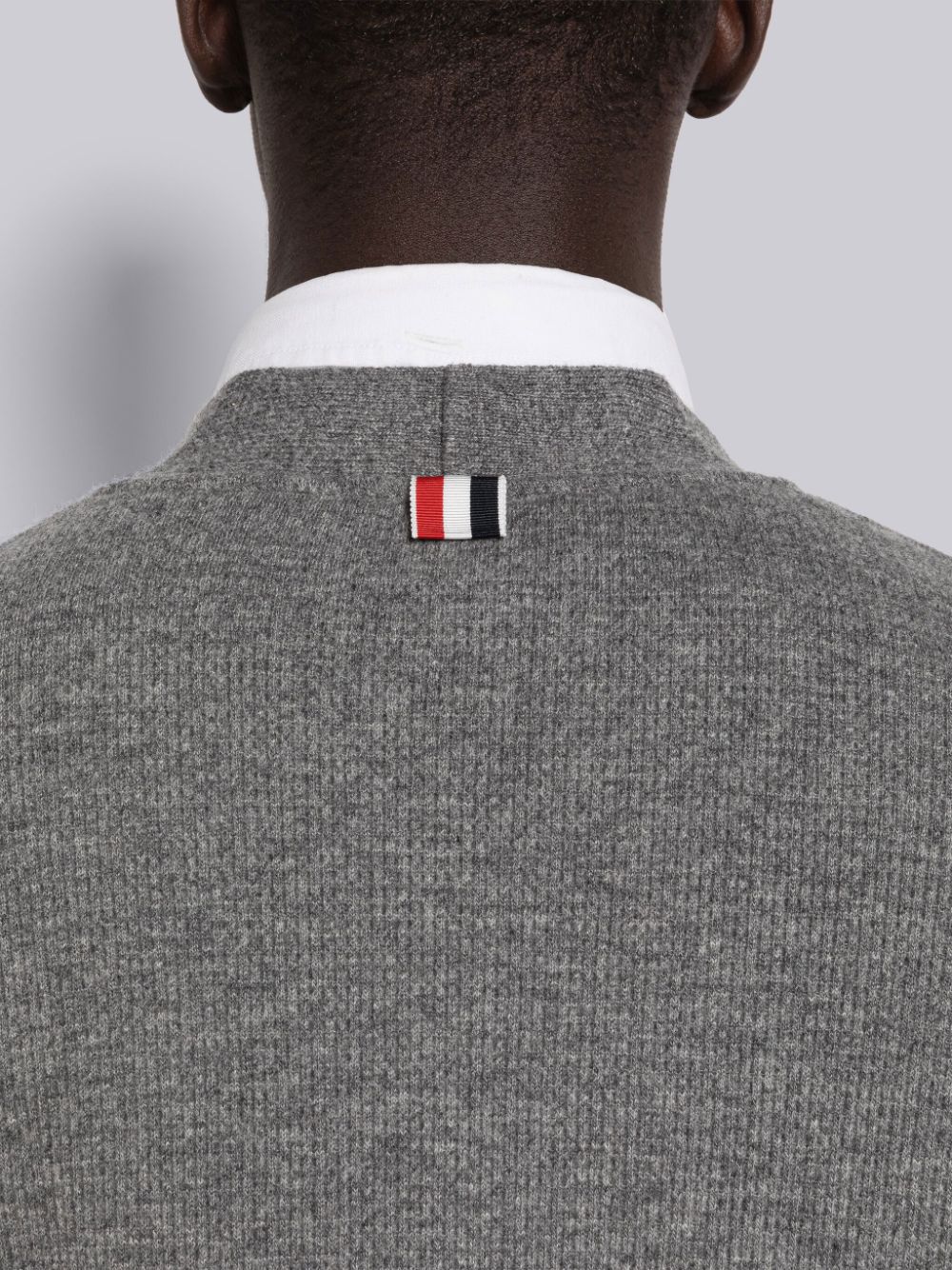 Thom Browne Cashmere Waffle Strickjacke Herren Grau | RIT39L53454