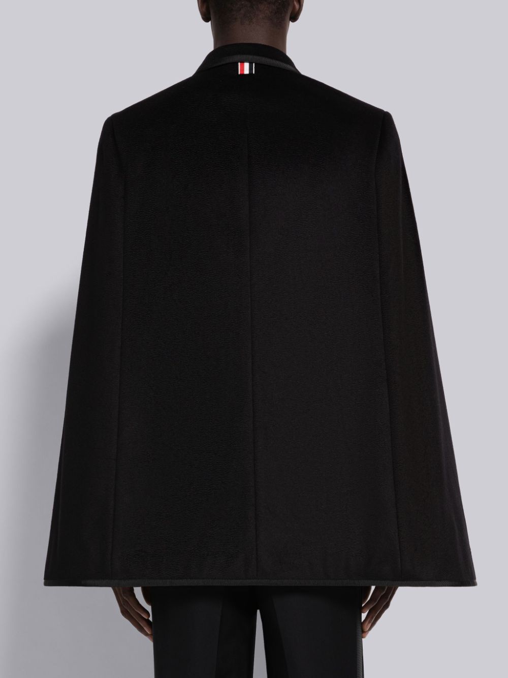 Thom Browne Chesterfield grosgrain-trim cape Mäntel Herren Schwarz | TYR95P75500
