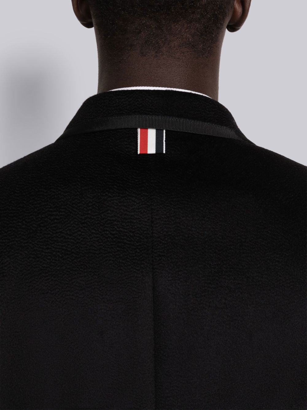 Thom Browne Chesterfield grosgrain-trim cape Mäntel Herren Schwarz | TYR95P75500