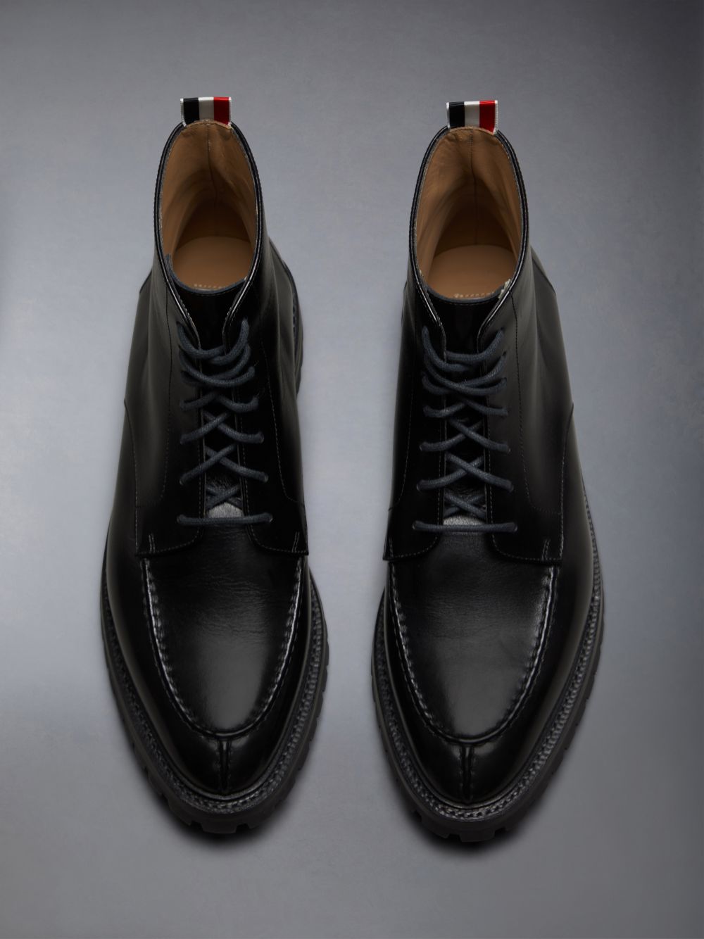 Thom Browne Classic Calf Commando Sole Apron Stitch Stiefel Herren Schwarz | SBH51F71829