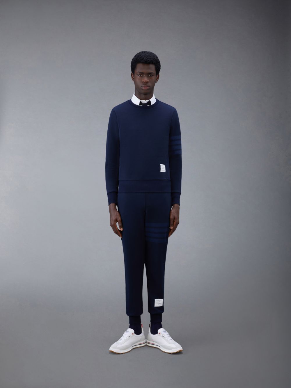 Thom Browne Classic Loopback 4-Bar Relaxed Sweatshirts Herren Blau | ZSO84C46075