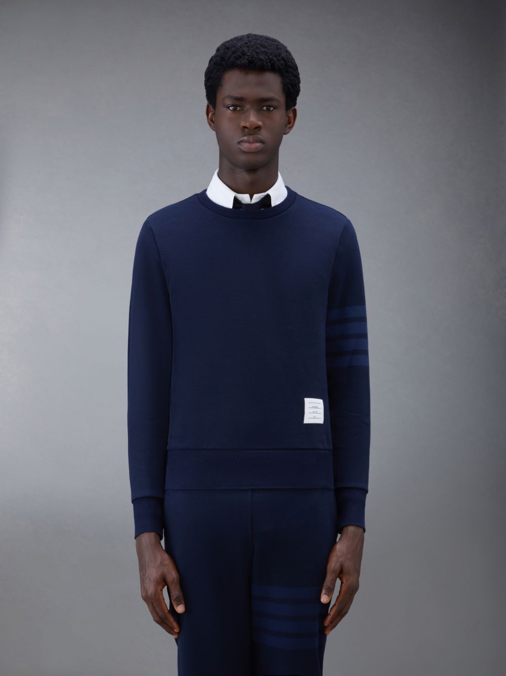 Thom Browne Classic Loopback 4-Bar Relaxed Sweatshirts Herren Blau | ZSO84C46075