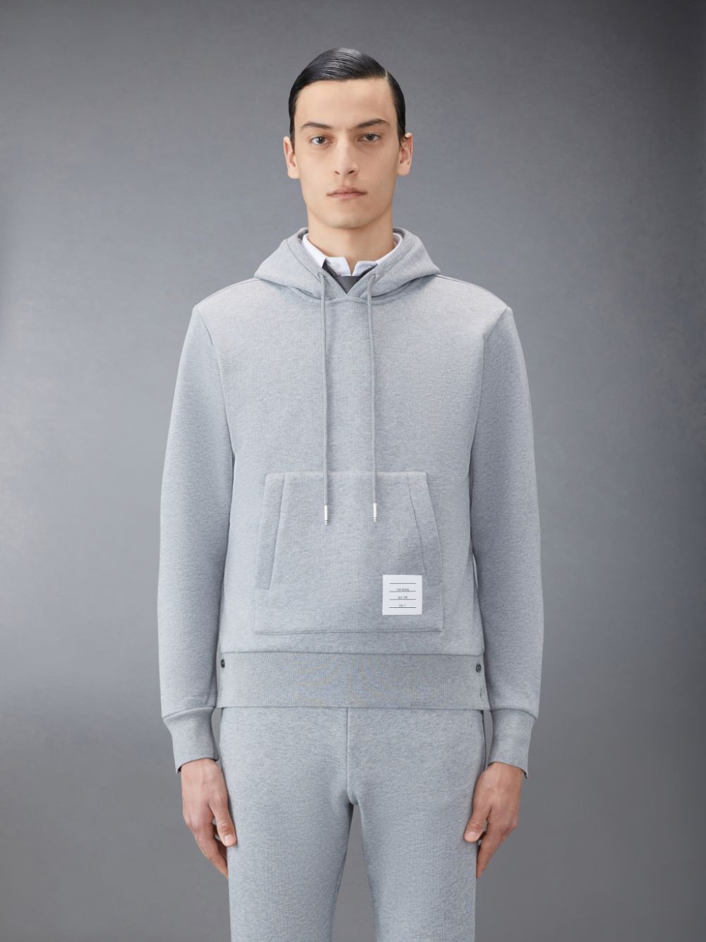 Thom Browne Classic Loopback Stripe Hoodie Herren Grau | CCQ50S84275
