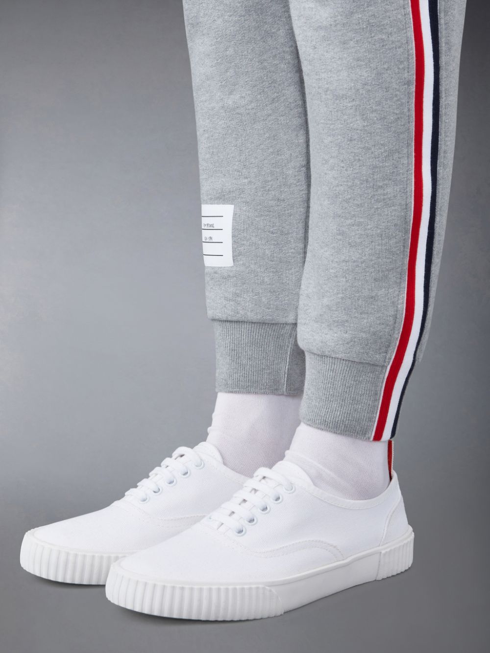 Thom Browne Classic Loopback Stripe Jogginghose Damen Grau | RAD99N66800