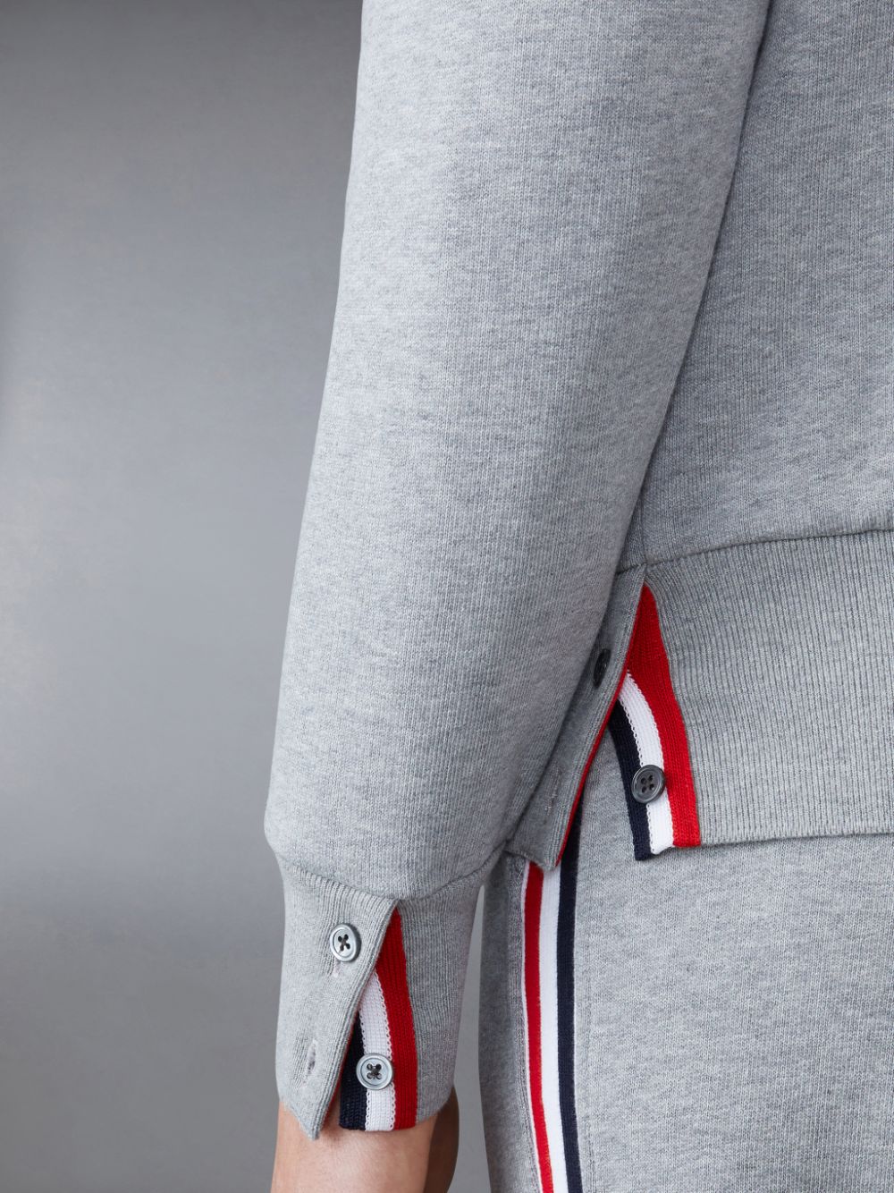 Thom Browne Classic Loopback Stripe Pullover Herren Grau | CVT38L35042