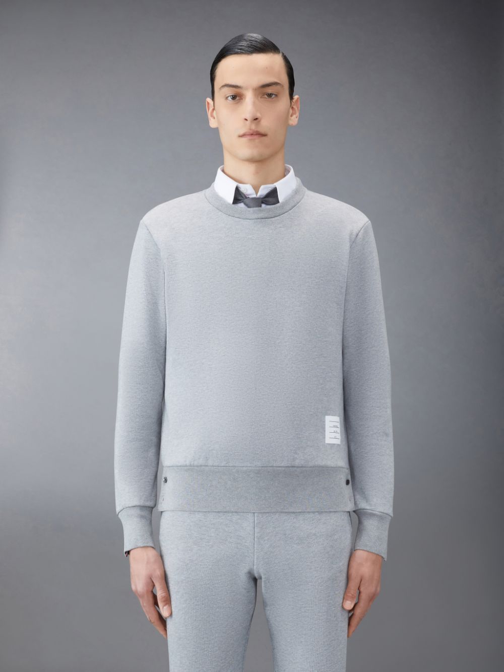 Thom Browne Classic Loopback Stripe Pullover Herren Grau | CVT38L35042