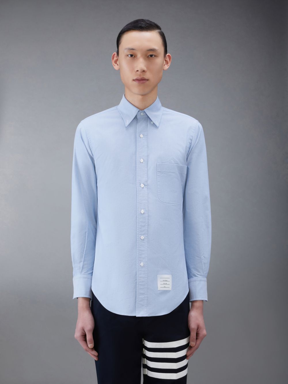Thom Browne Classic Oxford Button-Down Hemd Herren Blau | QCN56S29351
