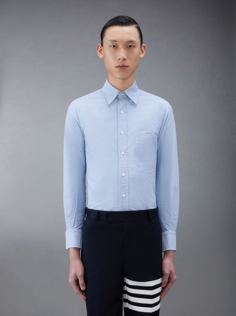 Thom Browne Classic Oxford Button-Down Hemd Herren Blau | QCN56S29351