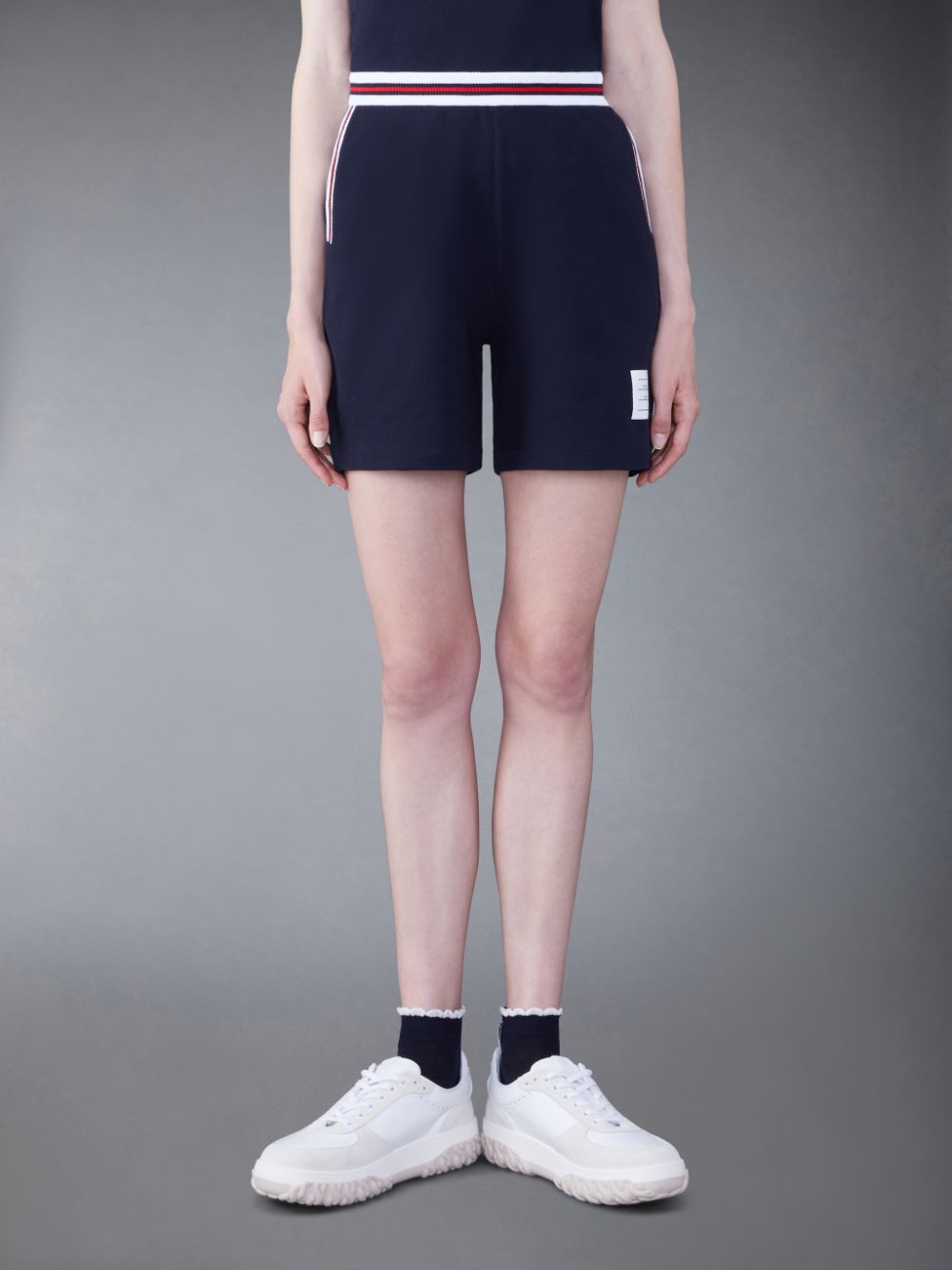 Thom Browne Classic Pique Stripe Kurze Hose Damen Blau | QOM58O07827