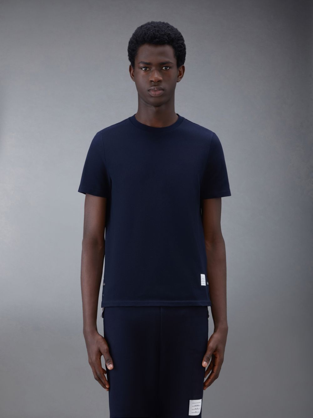 Thom Browne Classic Pique Stripe T-shirts Herren Blau | GLU75G77328