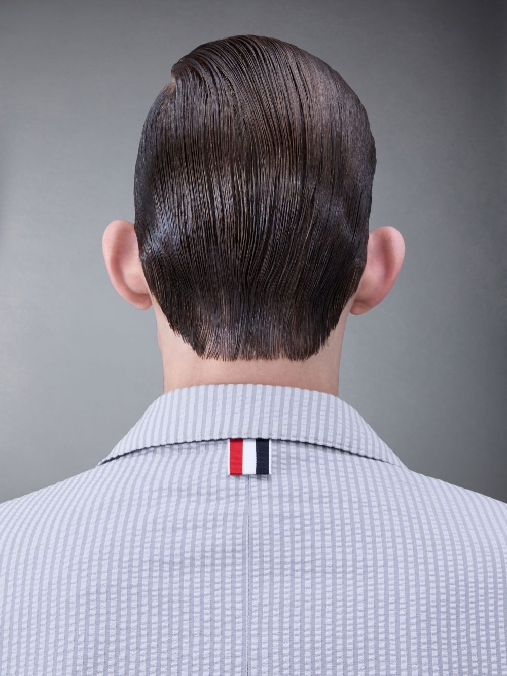 Thom Browne Classic Seersucker Sport Mäntel Herren Grau | IAG08C32555