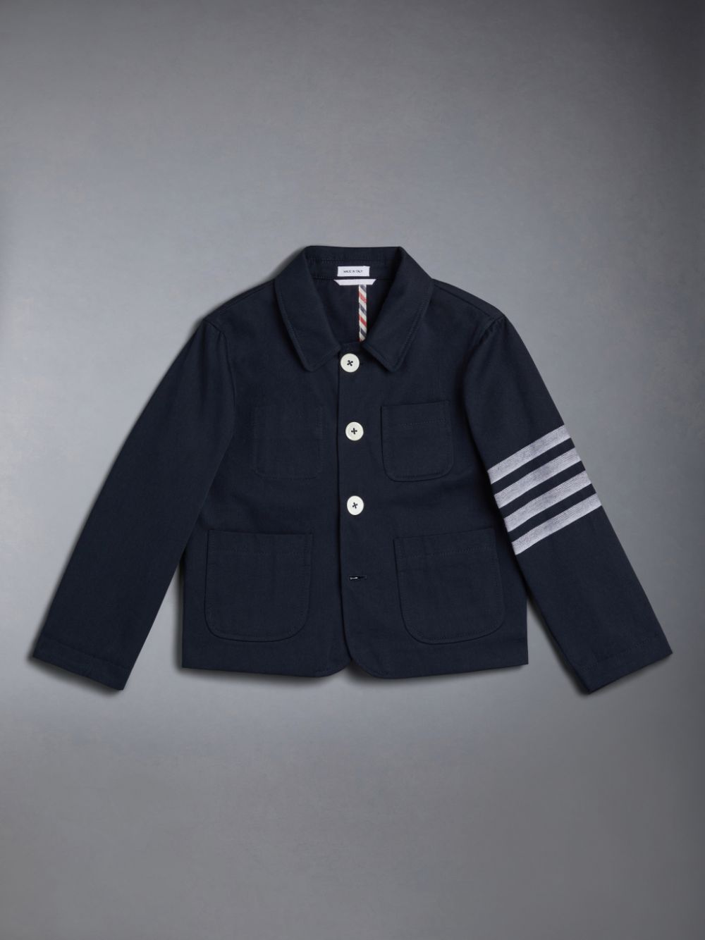 Thom Browne Cotton 4-Bar Jacken Jungen Blau | ISW65N86017