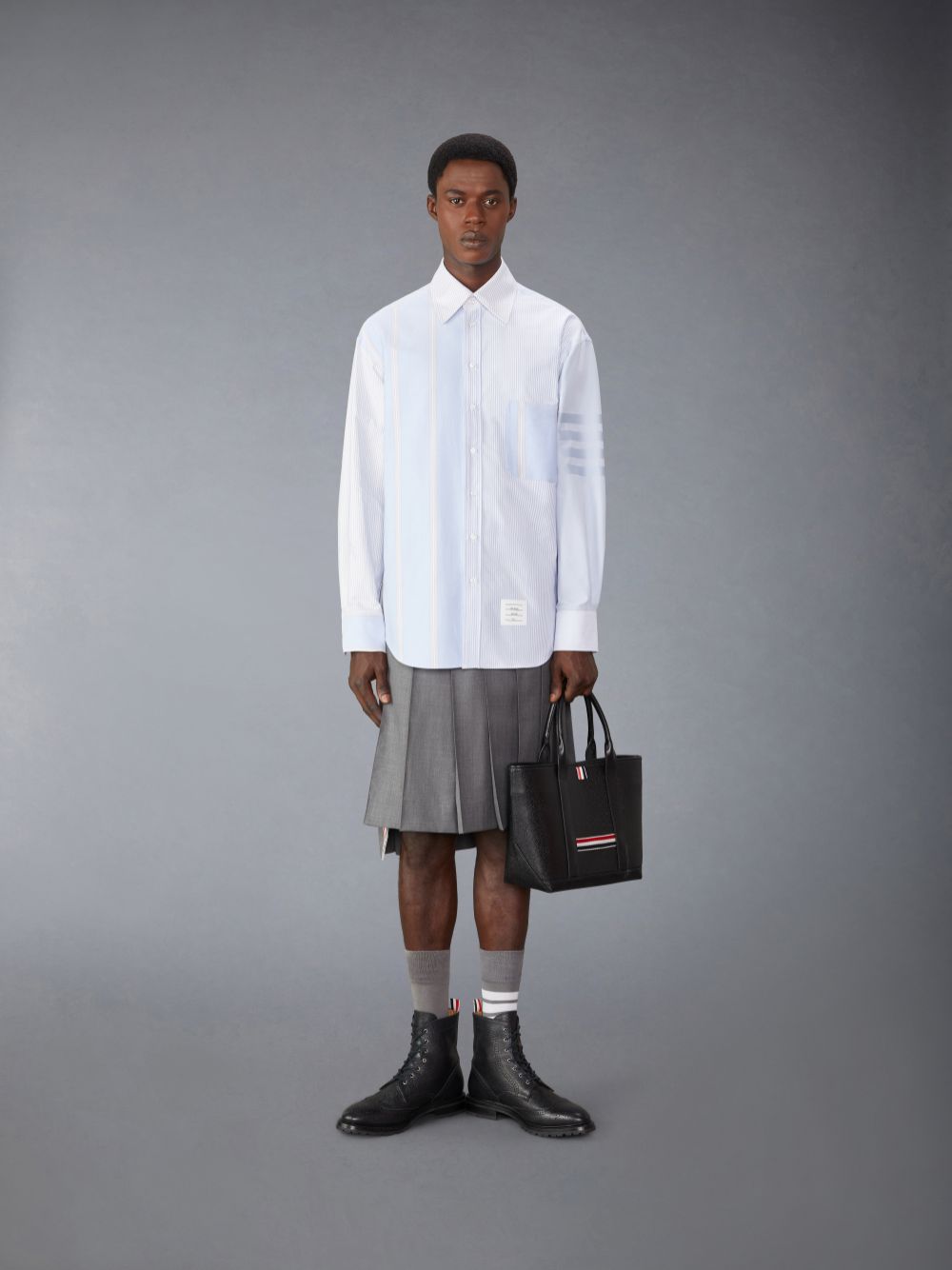 Thom Browne Cotton 4-Bar Oversized Hemd Herren Blau | REU71G40226