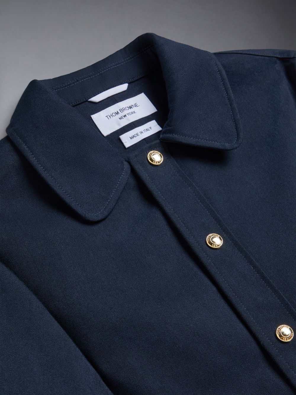 Thom Browne Cotton 4-Bar Shirt Jacken Jungen Blau | UVZ96C20844